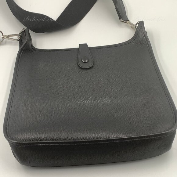 Authentic HERMES Black Epsom Evelyne I PM Crossbody Bag - Picture 4 of 15
